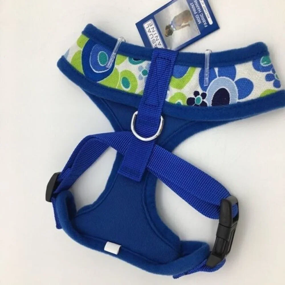 Dog Harness Casual Canine Mod Print Pet Collar Size Medium 16”-22” NEW